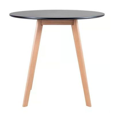 Mesa De Jantar Redonda Leda 80 Cm Preta