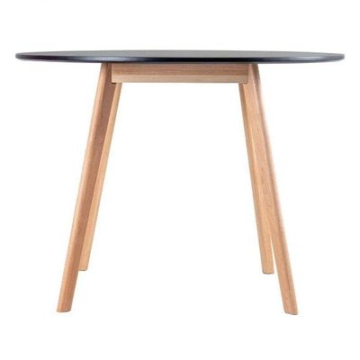 Mesa De Jantar Redonda Leda 80 Cm Preta
