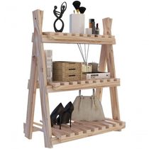 Organizador 3 Nichos Treliça 95Cm Aparador De Chão Home Office