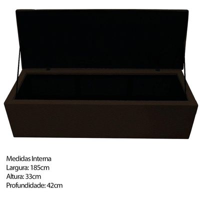 Kit Cabeceira e Calçadeira 195cm King Size Marrom Adj Decor