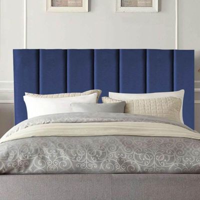 Cabeceira Estofada Cama King 195 Cm Sara Suede E Frame Cor:azul Marinho
