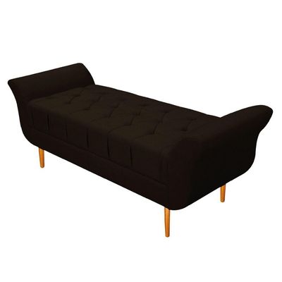 Recamier Estofado Ari 195 Cm King Corano Marrom Doce Sonho