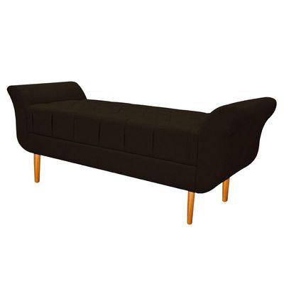 Recamier Estofado Ari 195 Cm King Corano Marrom Doce Sonho