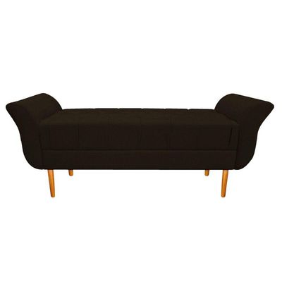 Recamier Estofado Ari 140 Cm Casal Corano Marrom Doce Sonho