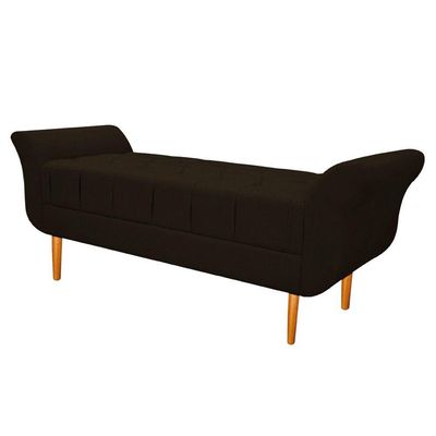 Recamier Estofado Ari 140 Cm Casal Corano Marrom Doce Sonho