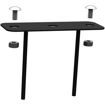05 Suportes 2 Espetos Estacas Chão Refletor 05 Cjts - Preto