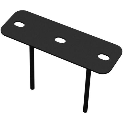 10 Suportes 2 Espetos Estacas Chão Refletor 10 Cjts - Preto