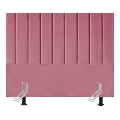 Cabeceira Estofada Casal Queen 160 Cm Maya Suede E Frame rosa