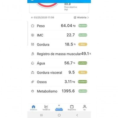 Balança Digital Para Banheiro De Bioimpedância Bluetooth