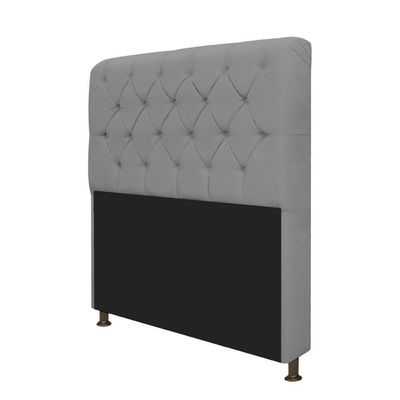 Cabeceira Lady e Recamier Ari 160 Cm Queen Size Cinza