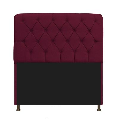 Cabeceira Lady e Recamier Ari 90Cm Solteiro Suede Bordô