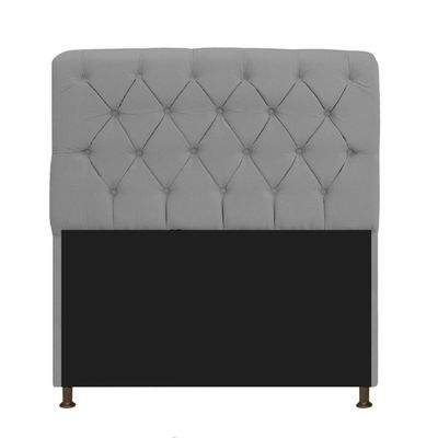 Cabeceira Lady e Recamier Ari 195 Cm King Size Cinza