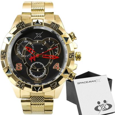 Relogio Masculino Aço Dourado Inoxidavel Premium Caixa