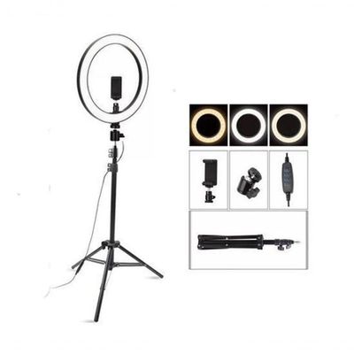 Luz Ring Light 10 Pol Led 3500/5500k Tripé Suporte Celular