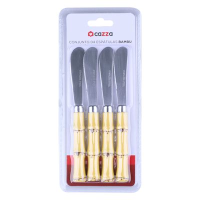 Conjunto com 4 Espátulas Bambu Cazza