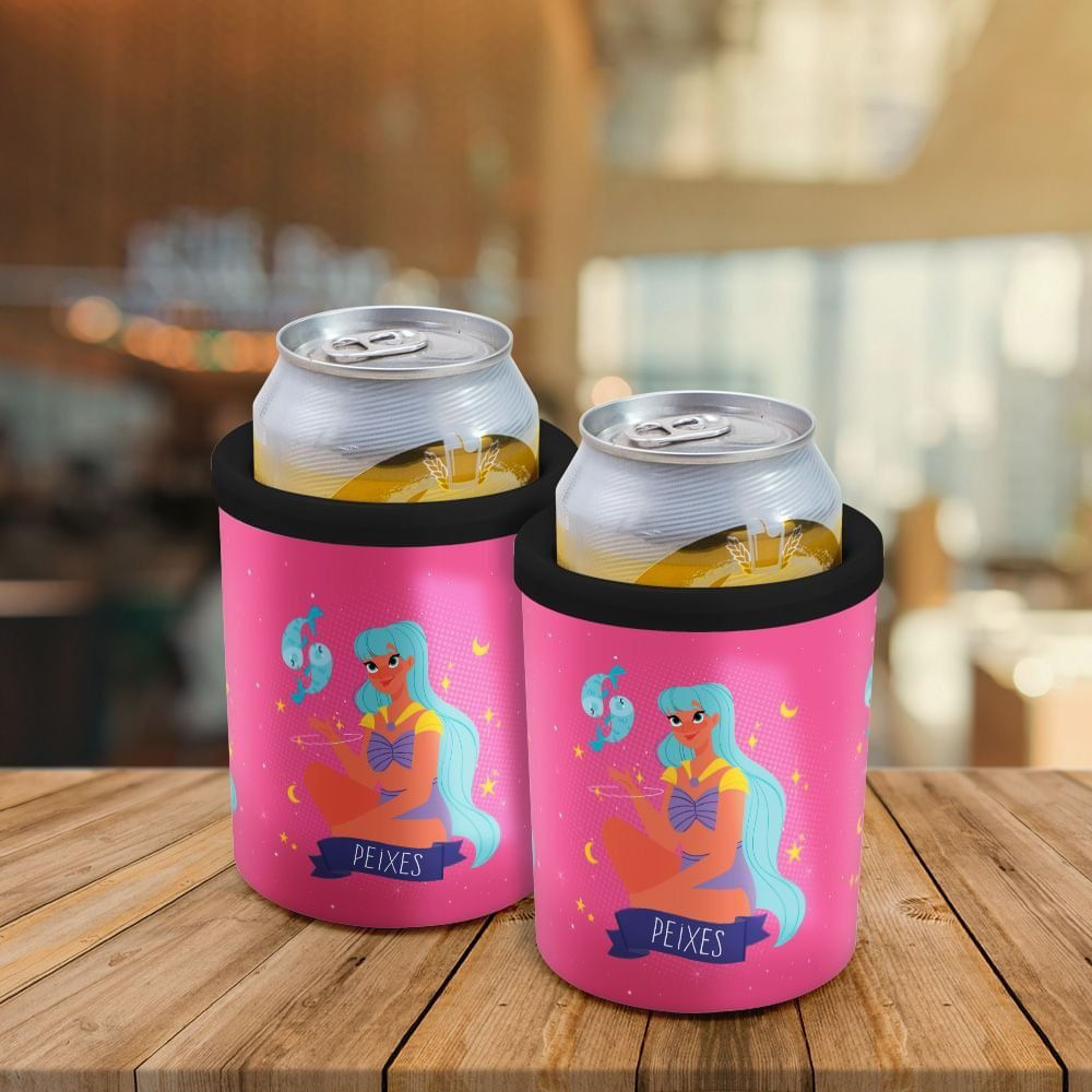 Porta Latas 350ml SIGNOS - Peixes - Rosa