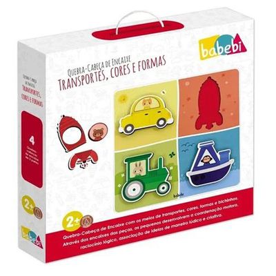 Quebra Cabeça De Encaixe - Transportes - 6042 - Babebi