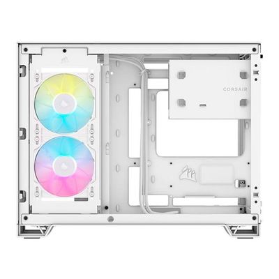 Gabinete Gamer Corsair 2500X LINK White Lateral de Vidro Temperado MINI-ITX/MICRO-ATX Branco