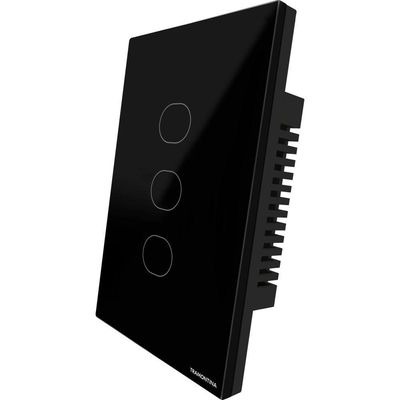 Interruptor Touch Smart Tramontina Preto Com 3 Canais