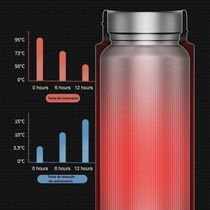 Garrafa Térmica Com Display Led Termômetro Aço Inox 480ml