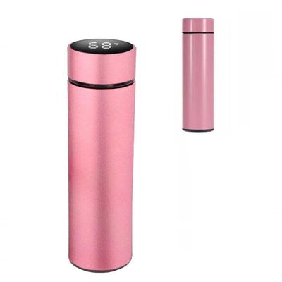 Garrafa Térmica Com Display Led Termômetro Aço Inox 480ml