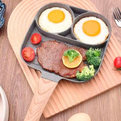 Frigideira Antiaderente 2 Buracos Ovo Hambúrguer E Carne