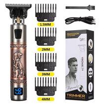 Máquina T9 Para Cabelo E Barba Lobo Rosê Usb