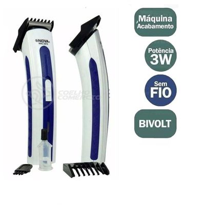 Máquina De Cortar Cabelo Barba Pelos Pezinho Portátil Nhc-3915 Bivolt Recarregável Azul - Nova