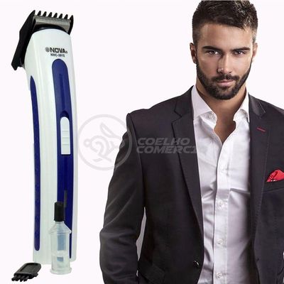 Máquina De Cortar Cabelo Barba Pelos Pezinho Portátil Nhc-3915 Bivolt Recarregável Azul - Nova