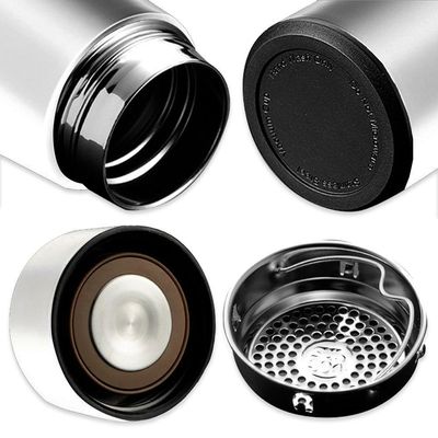 Garrafa Térmica Inteligente De Inox 500ml Tampa C/sensor De Temperatura Led água Café Chá Branco