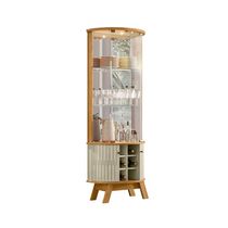 Cristaleira com Led e Espelho 67x180cm Marina Madetec Cumaru Opala