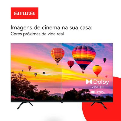 Smart Tv Led 55" Borda Ultrafina AwsTv55Bl01A Aiwa Preta