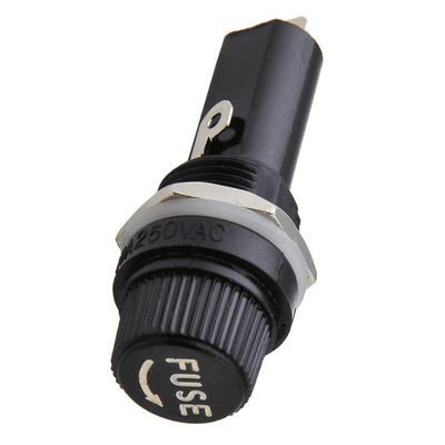 Porta Fusível De Vidro 5x20mm Preto