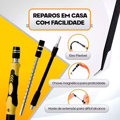 Kit Ferramentas 115 Peças Jogo Mini Chaves Precisão Multiuso Celular Notebook Tablet Bom-3114