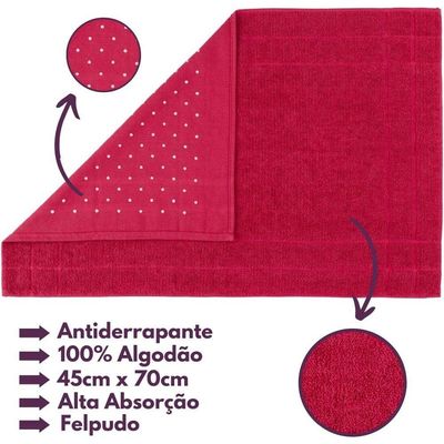 Jogo De Toalhas Luxury Soft Beka 360 G-m² 2 Banho + 2 Rosto + 1 Piso Luxo Cereja