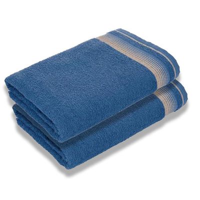 Jogo Com 2 Toalhas De Banho Luxury Soft Beka 360 G-m² Luxo Azul