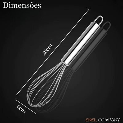 Fuê Batedor De Claras Ovos Bolo Profissional Aço Inox Grande 28,5cm