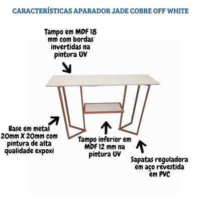 Aparador Para Sala Jade Metal E Mdf Moderno Versátil