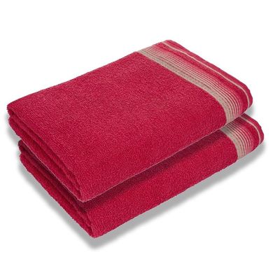 2 Toalhas De Banho Luxury Soft Beka 360 G-m² Luxo Cereja