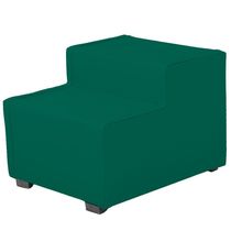 Escada Estofada 2 Degraus Para Cachorro Gato E Maca De Estetica Suede Cor Verde Esmeralda