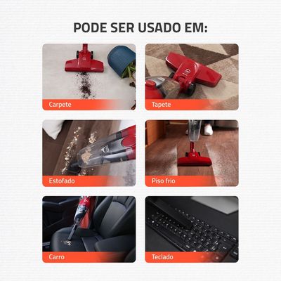 Aspirador de Pó Turbo Cycle  Mondial  Vermelho/Preto  1500W- AP-40-R 127V