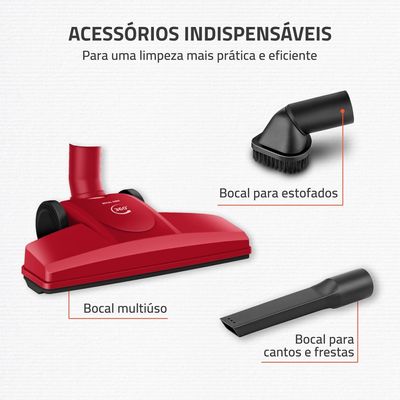 Aspirador de Pó Turbo Cycle  Mondial  Vermelho/Preto  1500W- AP-40-R 127V