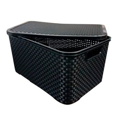 WE DROP - Caixa Organizadora Rattan Cesto com Tampa 7 Litros