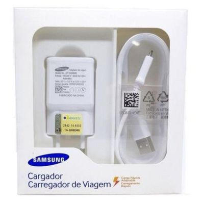 Carregador Turbo Samsung 15W Galaxy J7 Prime Micro Usb
