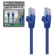 Cabo De Rede / Internet Rj-45 X Rj-45 Azul 20M