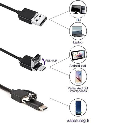 Camera Inspeção Usb Endoscópica Led Pc Android - 2 Metros