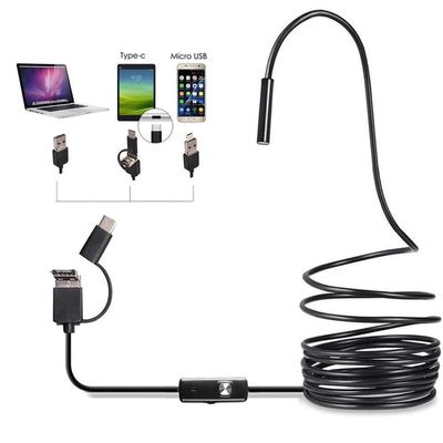 Camera Inspeção Usb Endoscópica Led Pc Android - 2 Metros