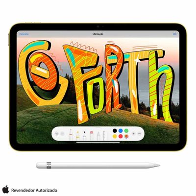 iPad (10ª geração) Apple A14 Bionic (10,9", Wi-Fi, 64GB) - Prateado