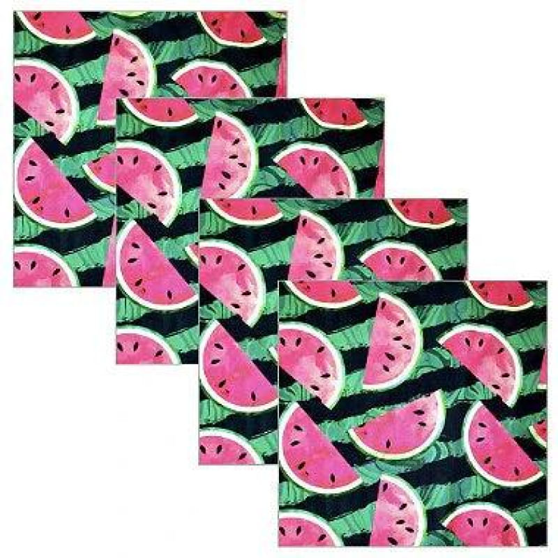 Kit 4 Guardanapos de Tecido Melância 40cmx40cm