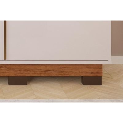Home p/ TV até 70 Polegadas Martino c/ Prateleira Nichos e Pés 200x190cm Cedro/Bali - DJ Móveis